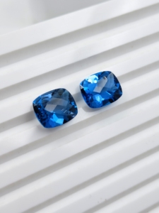 Topacio Azul de Londres Natural Facetado al por Mayor |   Corte almohadilla, limpio como el cristal, 9.55 ct - Product Image 2