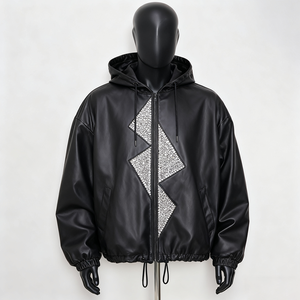 Hot Selling XS Men's Winter <b>Jacket</b> High Street Style Cow Skin <b>Canvas</b> Eco-Friendly Breathable Windproof Lightweight Front - Product Image 1