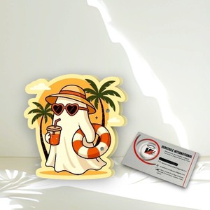 Chapeau de haute qualité, écologique et multifonctionnel, avec motif papillon circulaire en carreaux d'acrylique, pour extensions de cils magnétiques personnalisées, style Ghost Beach - Product Image 4