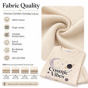 Camiseta LUNA & STARDUST para Mujer, Personalizada con Estampado Digital de Letras, Cuello Redondo, 100% Algodón, Corte Holgado Informal, Transpirable, para Todas las Temporadas - Product Image 6