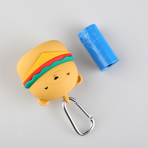 Distributeur de sacs à excréments portable en silicone, design hamburger, accessoire pour animaux de compagnie, taille standard - Product Image 4