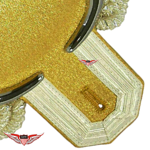 Flecos de Hombro de Hilo Mylar de Alta Calidad Marca KEW, Color Rojo, Estilo Vintage Ecológico con Detalles Dorados - Product Image 2