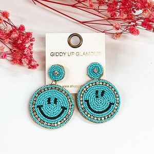 Pendientes de aro de moda con ojo turco bordado a mano y cuentas de semillas, personalizados, para fiestas, eventos festivos, regalos y joyería de moda colgante. - Product Image 2