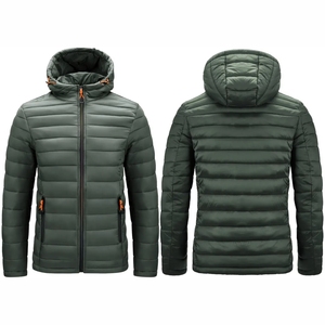 Blouson matelassé unisexe à capuche, coupe standard, imperméable et coupe-vent, pour le printemps, idéal pour les activités de plein air et le quotidien, avec broderie - Product Image 1