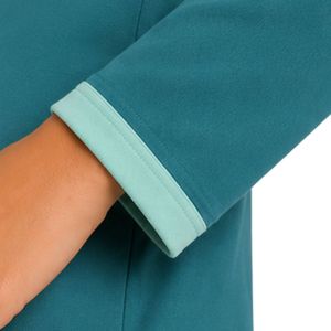 Manufacturer Teal And Mint <b>Green</b> Women Long Sleeve Crop Pajama Set Smiley Print Soft Cotton Wide Leg Loungewear OEM Custom - Product Image 4