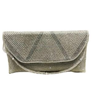 Bolso de mano bordado hecho a mano étnico con estilo único bolso de mano étnico de estilo étnico para mujer de artesanías de lujo - Product Image 1