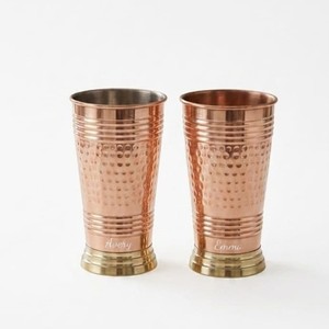 Verre à boire décoratif en cuivre fait main, prix de gros, gobelet à eau martelé pour la maison, la salle à manger et les restaurants - Product Image 1
