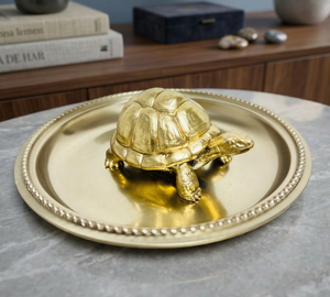 Jaipur Metals Pure Brass Plated Tortoise Idol | 100% Brass Turtle Statue | 6 x 4 x 3 cm | 49 g | Vastu Decor & Gift - Product Image 3