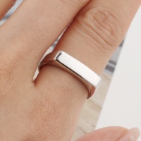 925 Sterling Silber Schmuck Rhodiniert Blank Gravierter Silber ring Vergoldeter Siegelring 925 Silbers chmuck für Männer Frauen