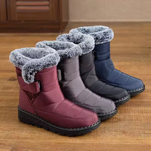 2026 Unisex Mid-Calf Cotton-Padded Snow Boots <b>Plus</b> <b>Size</b> Winter Fleece-Lined Thick Waterproof Thermal Lightweight Flexible Boots - Product Image 4