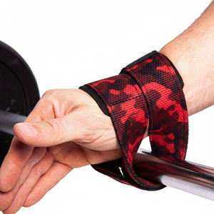 Correas de levantamiento de pesas de alta resistencia con forma de figura 8 para peso muerto, levantamiento de potencia, entrenamiento en gimnasio, correa de entrenamiento con forma de figura 8 - Product Image 1