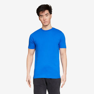 เสื้อยืดสีเขียวล้วน ทรงปกติ ผ้าฝ้าย 100% ผ่านการซักแบบ Bio Washed คอกลม เสื้อยืดผ้าฝ้ายสำหรับผู้ชายและผู้หญิง ทรงปกติ - Product Image 5