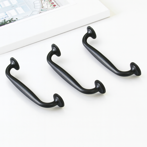 Tirador de arco moderno de aleación de zinc negro mate para muebles de cocina, dormitorio y baño, materiales de herrajes para tiradores de gabinetes, para pedidos al por mayor - Product Image 3