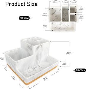 Bathroom Countertop Organizer with Tray, <b>Large</b> Size Toothbrush Holder Organizer, Vanity Storage for Bathroom, - Product Image 2