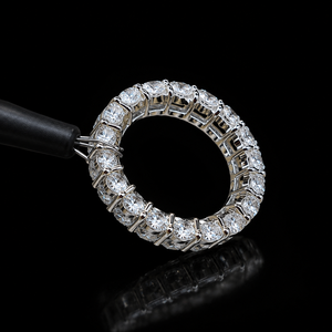 Anillo de Eternidad con Diamantes Cultivados en Laboratorio, Chapado en Oro Blanco de 10 Quilates, 3.20 Quilates de Peso Total, Corte Brillante, Certificado IGI, Joyería Fina para Aniversario de Bodas - Product Image 2