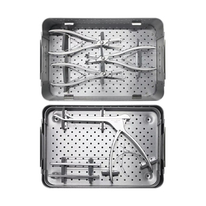 Kit d'instruments chirurgicaux manuels pour la colonne vertébrale en acier inoxydable, avec support orthopédique, forceps, pousseur, implant et kit de mesure - Product Image 1