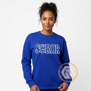เสื้อสเวตเชิ้ตผ้าฝ้ายปักลายตามสั่ง GREEK TREASURES สำหรับสตรีชมรม Zeta Phi Beta รุ่น Winter  แบบย้อมสีทั้งตัว ขายส่ง - Product Image 4