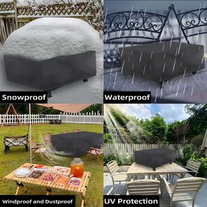 Funda Impermeable y Resistente al Sol para Chimenea Cuadrada de 30x30x12.5 Pulgadas, Tela Oxford 420D Gruesa, Accesorios para Muebles de Patio Exterior - Product Image 2