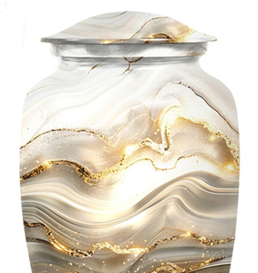 Wholesale Metal Cremation Urns for Adult Human Ashes Modern Design Funeral Supplies Casket <b>Memorial</b> <b>Keepsake</b> - Product Image 3