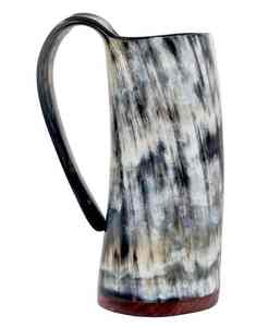 Taza Artesanal de Cuerno de Búfalo, Diseño Escandinavo Tradicional, Estilo Antiguo, Ecológica, Impermeable, ARTESANÍA A LO TIEMPO - Product Image 1