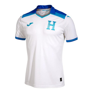 s Soccer Jersey Men <b>White</b> Blue Embroidered H Logo Turn-down Collar Short Sleeve Breathable Polyester Sports Apparel - Product Image 1