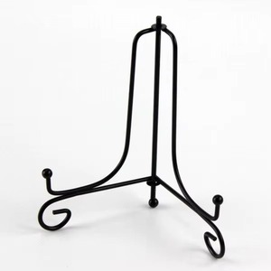 Black Iron Tripod <b>Easel</b> Stand for Art Display Indoor Home Decor Minimalist Design Living Room Use Durable Geometric Shape - Product Image 1