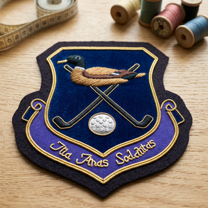 Custom HAND Embroidered CLUB SD-58 Badge With Anchor And Laurel Wreath <b>Sew</b>-On Fabric Patch For Uniform Garment - Product Image 3