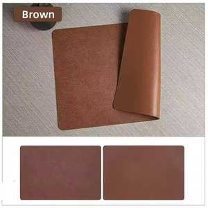 Luxury Finish Genuine Leather Place Mat Stain Proof Washable Premium Cowhide <b>Table</b> <b>Protectors</b> Wholesale LPM-0018B - Product Image 4