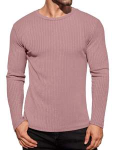 T-shirt thermique à col montant personnalisé à manches longues en coton premium, fabricant de vêtements OEM, vente en gros de vêtements sous marque privée - Product Image 5