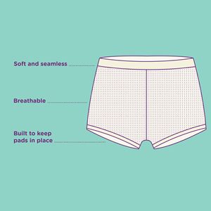 Mutande Post-Parto Usa e Getta a Vita Alta per Donne, Taglia Regolare (Girovita da 28 a 42 Pollici Allungati), Confezione da 8 Slip Igienici - Product Image 3
