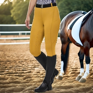 Leggings de equitación para mujer, pantalones de equitación de cintura alta, transpirables, elásticos, con agarre de silicona, pantalones deportivos de entrenamiento - Product Image 4