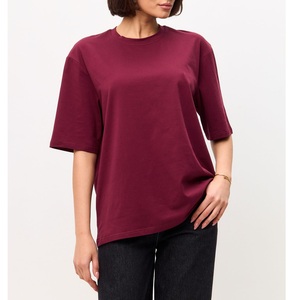 Camisetas casuales para mujer, ajustadas, de manga corta, camiseta básica de verano para damas, camiseta de algodón de color liso, de proveedor BD. - Product Image 4