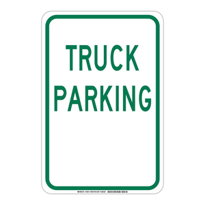 Panneau de signalisation de stationnement industriel Brady pour extérieur, 18x12 pouces, en métal, pour zone de stationnement de camions - Product Image 2
