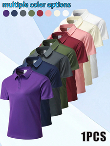 T-shirt de sport pour homme à manches courtes, séchage rapide, décontracté, respirant, pour l'extérieur, été - Product Image 1