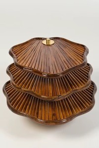 Support à gâteau en bois et verre durable avec finition lisse pour la décoration de fête, support à gâteau élégant pour la présentation en boutique de pâtisserie - Product Image 5