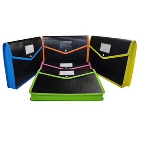 Colorful PVC <b>Document</b> <b>Folder</b> <b>A4</b> Size With Transparent Window And Gusseted Design For Organized Storage - Product Image 1
