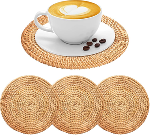 Rattan <b>Trivets</b> Pot Home Wedding Banquet <b>Trivet</b> Woven Placemat 300mm Heat Resistant Table Mats Rattan <b>Trivet</b> - Product Image 1