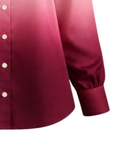Chemise boutonnée à manches longues pour femme, dégradé beige à bordeaux, style décontracté pour le bureau, fabrication sur mesure, vêtements OEM personnalisés - Product Image 6
