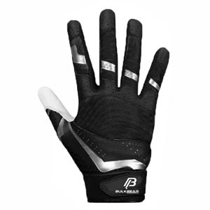 Professional High Quality Leather American Football <b>Gloves</b> Hook Loop Closure Non-Slip <b>Waterproof</b> Lightweight <b>Men</b> Sports Training - Product Image 3