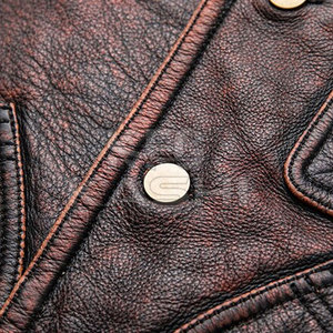 Chaleco de Cuero para Hombre, Talla Grande, Invierno, Tela de Lona, Ecológico, Transpirable, Textura Suave, Ajuste Cómodo, Ropa Exterior Informal - Product Image 4