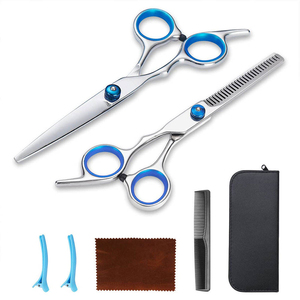 Ensemble de ciseaux de coiffure professionnels japonais en acier inoxydable 440C avec manche en céramique pour la coupe et l'éclaircissement des cheveux – Vente en gros - Product Image 1