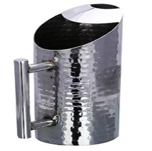 เหยือกน้ำสแตนเลสแบบตีลาย 1500 มล. สีเงิน สำหรับใช้ในโรงแรมและเชิงพาณิชย์ - Product Image 1