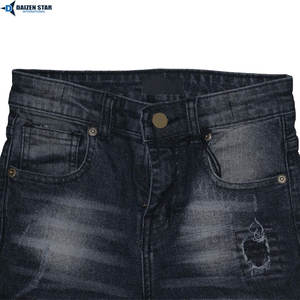 กางเกงคาร์โก้ผู้ชาย DAIZEN STAR สีไลท์วอชเดนิม เอวกลาง ปักลาย ระบายอากาศได้ดี เป็นมิตรกับสิ่งแวดล้อม แห้งเร็ว มีซิปและกระดุม สไตล์สตรีทแวร์ - Product Image 5