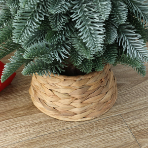 Farmhouse Mini Water Hyacinth <b>Christmas</b> Tree Collar Tree Skirt Basket Ring for <b>Christmas</b> Tree Wholesale from Vietnam - Product Image 3