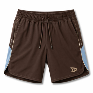 Pantalones Cortos Deportivos para Hombre, Color Marrón Cacao, 100% Poliéster, Cintura Elástica, para Pickleball, Secado Rápido, Rendimiento Atlético - Product Image 2