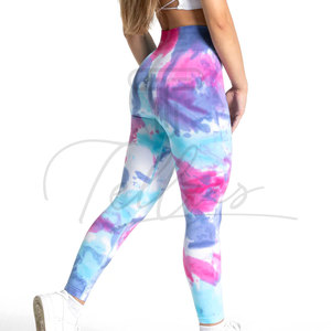 Women High Waist Tie Dye Leggings Seamless Yoga Pants Fitness Gym Workout Leggings - Product Image 5