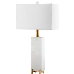 Luxury <b>Marble</b> <b>Table</b> Lamp With Sleek Rectangular Design Elegant Square Shade And Contemporary Interior Sophistication - Product Image 4