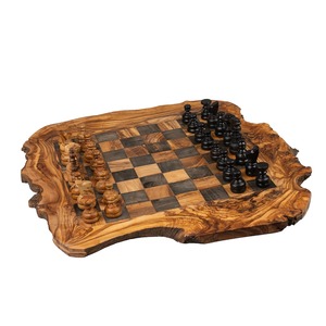 Jeu d'échecs en bois écologique et durable, nouveau design, pour intérieur et extérieur, boîte d'échecs, horloges d'échecs, pliable, taille et logo personnalisables - Product Image 1