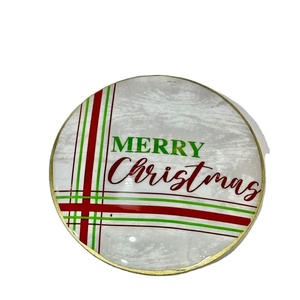 Christmas Decoration High Quality Round Hanging Ornament With Decal Resin <b>Print</b> <b>Sticker</b> Top Selling - Product Image 1