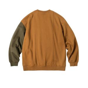 Custom Made Men Sweatshirts Color <b>Block</b> Long Sleeve Crewneck Sweatshirts Casual Loose Fit Breathable Stylish Streetwear Apparel - Product Image 2